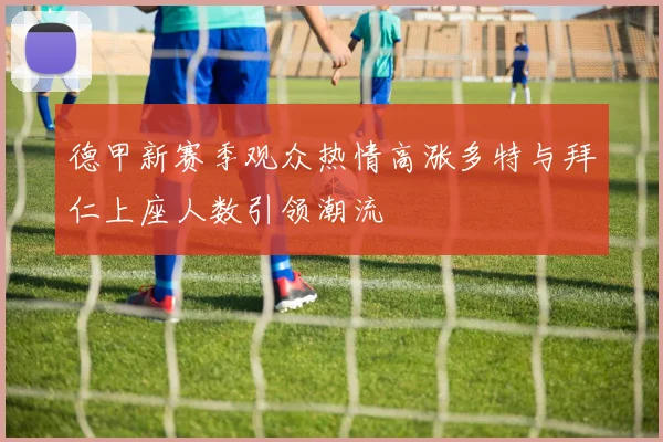 德甲新赛季观众热情高涨多特与拜仁上座人数引领潮流